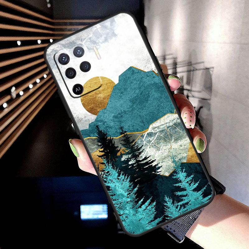 

Gold Landscape painting Case For Oppo A38 A18 A78 A98 A58 A60 A80 A40 A96 A76 A16 A94 A74 A54 A15 A17 A57 A77 A5 Pro OPPO A77 5G