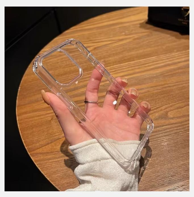 

Роскошный прозрачный мягкий акриловый чехол для телефона iPhone 16 15 14 13 12 11 Pro Max XS X XR 7 8 Plus Mini противоударный бампер For iPhone13 белый