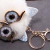 Multicolor Women Cute Plush Owl Keychain Alloy Pendant Handbag Car Key Pendant Women Gifts