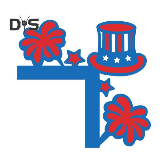 Patriotische Türeckendekoration, 4. Juli, Türrahmendekoration, Holz-Türeckenaufsatz, Ornament für den Gedenktag, den Unabhängigkeitstag, den Veteranentag