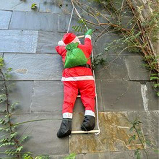 Weihnachtsmann Kletterseil und Leiter Dekoration