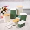 M-Wooden Lid Food Storage Jar - Sealed Kitchen Organizer Container With Lid For Efficient Pantry Storage And Organization