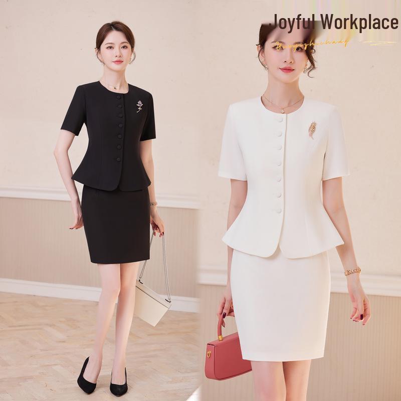 

Women s Professional Summer Suit Set for High-End Hotel Front Desk and Jewelry Store Managers M