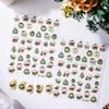 3D Embossed Christmas Tree Puppy Nail Art Stickers - Cute Holiday Decoration