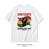 Breaking Every Chain Since 1865 Juneteenth Freedom Essential Woman Man Casual Cotton Printed T Shirts Summer Oneck Tops Tee
