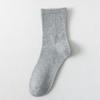 Pure Cotton Men's Thin Antibacterial and Deodorizing Mid-calf Socks for All Four Seasons, Spring and Summer, Solid-colored Mid-calf Socks