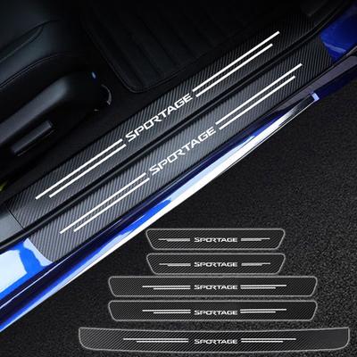 Araba kapı eşiği koruyucu karbon Fiber eşik çıkartmalar Kia Sportage için Nq5 2 4 2017 2018 2022 2023