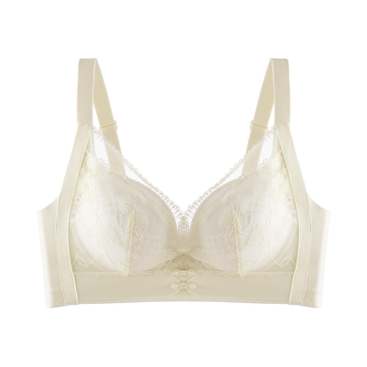

Thickened 1CM bra cover without steel ring adjustment lace, small chest shows large gathering 34/75A