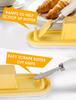Rectangular Freshness Butter Box with Knife - Plastic Container for Cutting and Storage