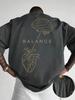 Maglietta da Palestra Divertente per Uomo e Donna Brain Balance Cotone Tee Streetwear Oversize Moda Estiva Larga Traspirante Trendy Top Sportivo