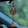 Automobile Pendant Beads Flower Charm Decorative Key Pendant Car Interior Decor Auto Hanging Accessory