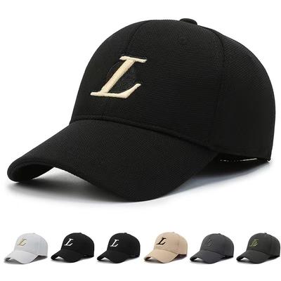 Fashion Hat Women's Personality L Letter Embroidery Baseball Cap With Curved Brim Outdoor Sports Men's Sun Protection Cap
