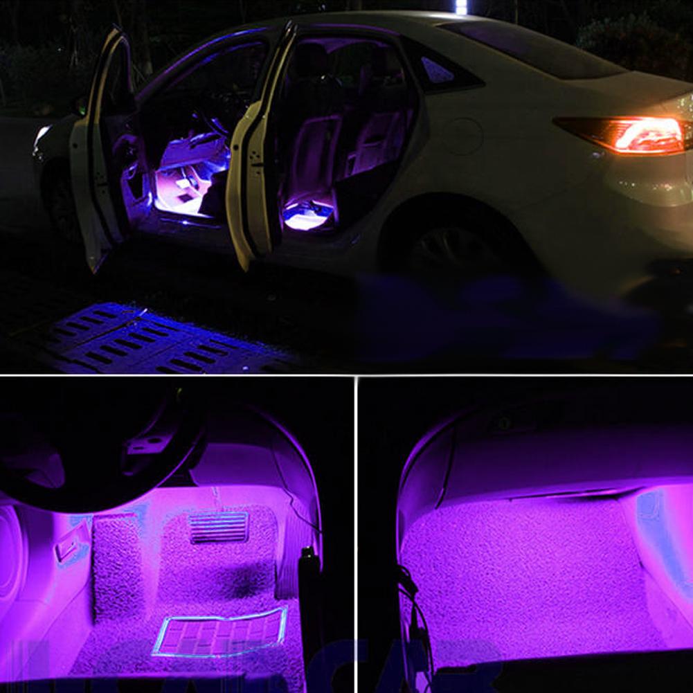 RGB LED Atmosphere Lamp Light Strips Remote Control Colorful Car Interior Decoration