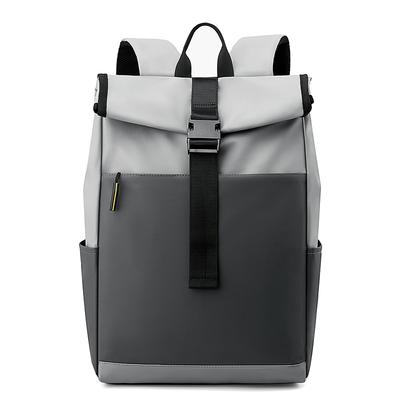 Men's Backpacks with Fashionable Folding and Rolled-up Openings, Casual Sports Travel Bags for Commuting