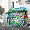 1pc Cars Adventure Flannel Blanket for Super Soft Cute Comfort Blanket for Travel Bedding Couch Sofa Blanket Y73064