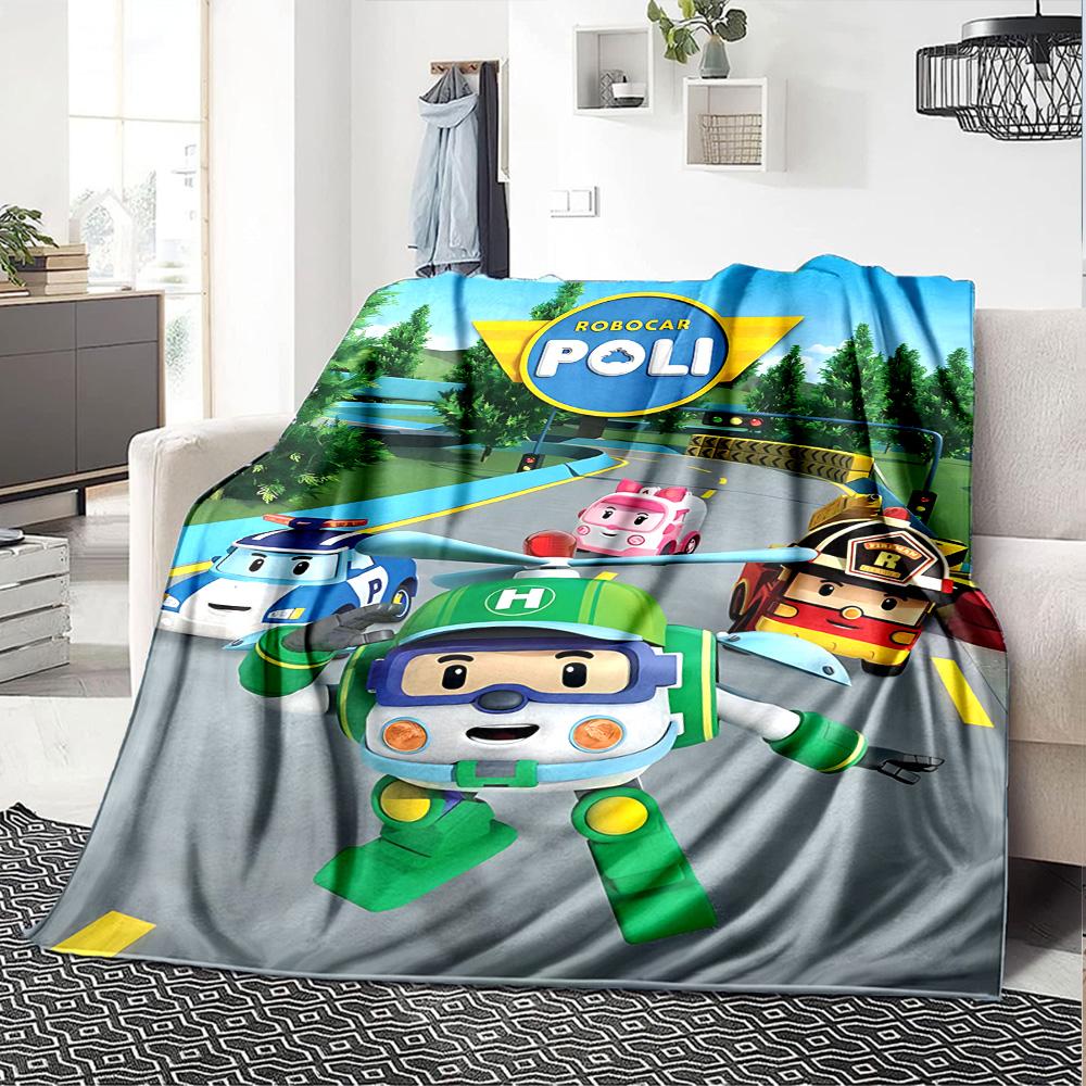 1pc Cars Adventure Flannel Blanket for Super Soft Cute Comfort Blanket for Travel Bedding Couch Sofa Blanket Y73064