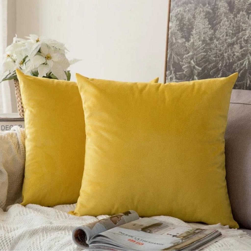 Dutch Velvet Solid Color Cushion Cover - No Logo Pillow Case for Office, Car, or Sofa