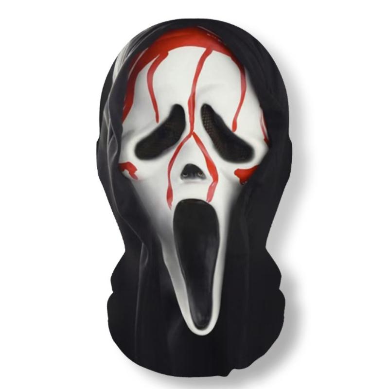 Maska 3D Halloween Duch Twarz Kominiarka Pełnotwarzowa Elastyczna Siateczka Oddychająca Nakrycie Głowy Zombie Impreza Horror Halloween Cosplay Rekwizyty