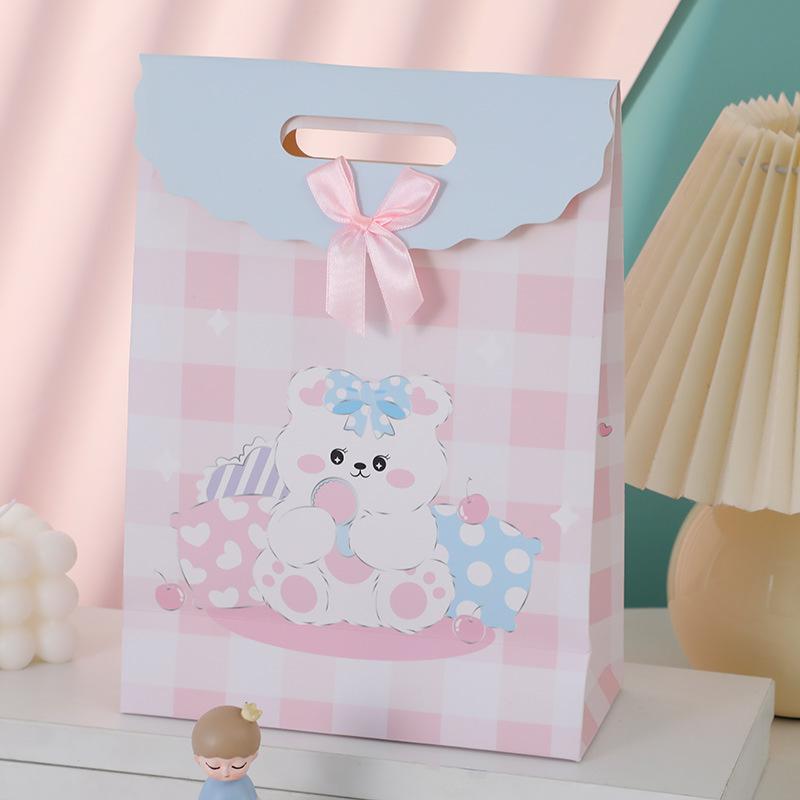 12PCS Gift Bags Packaging Box Cartoon Candy Bags Snack Package Gift Bags Kids Favors Cookie Bag Birthday Gift Bag