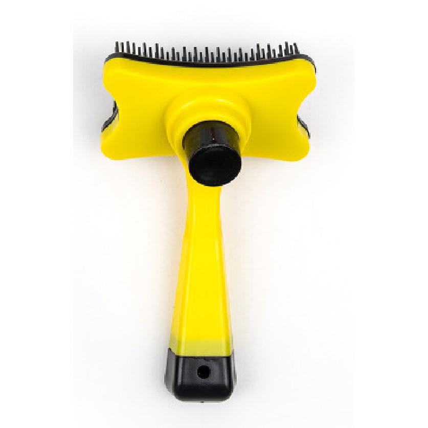 Pet Comb - Press-Type Dog Grooming Brush, Detangling Needle Comb, Hair Removal Tool for Small and Medium-Sized Dogs and Cats, Pet Supplies