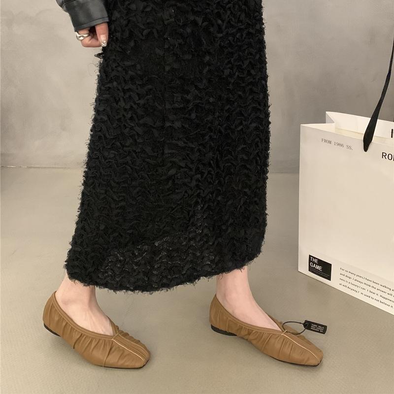 Fashion AIYUQI Women's Ballet Flats 2025 New  Comfortable Pleated Loafers For Women Large Size Shallow Mouth Soft Sole Female Shoes