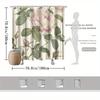 Elegant Pink Floral Shower Curtain, Vibrant Rose & Green Leaves Design,  Perfect for All-Season Bathroom Decor