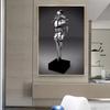 Umarmender Kuss Metallstatue Leinwandgemälde Abstrakter Liebhaber Poster und Drucke Wandkunst Bilder für Wohnzimmer Wanddekoration Cuadros