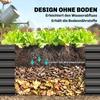 Raised Beds for Garden, Galvanised Steel Outdoor Planters with Multi-reinforced Rods, 180 X 90 X 59 Cm, Dark Grey