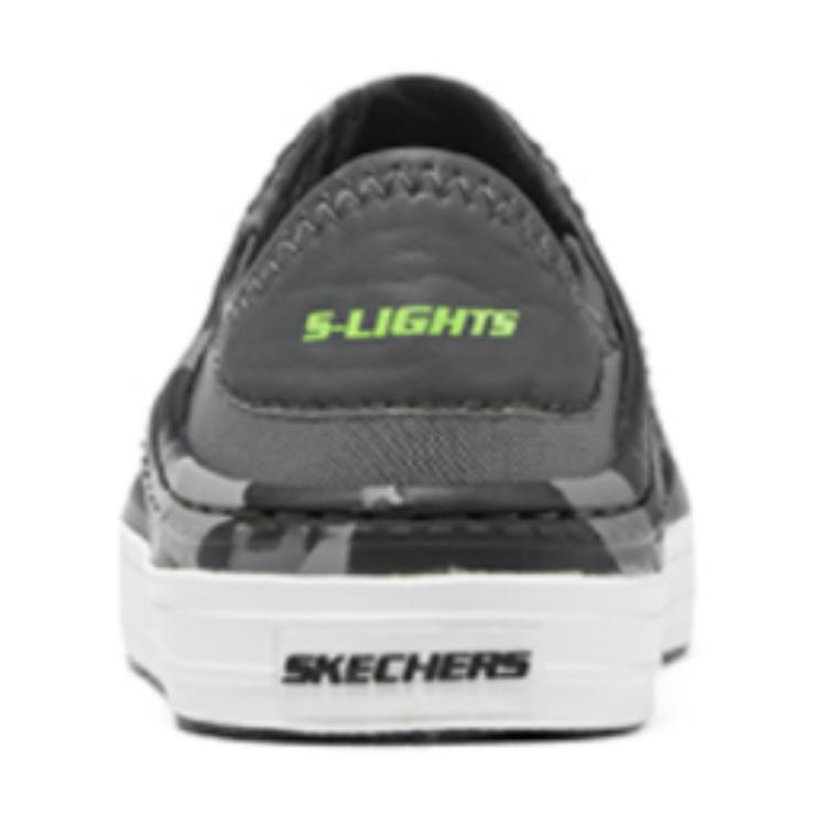 Skechers Foamies Boys Non-Slip Durable Kids Sandals Kids sandals Black Gray 406455L-BKGY