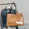 Women's Tote Bags PVC Kraft Paper Shoulder Bag Work Commuter Fashion Bag Large Capacity Hobo Handbag Designer Shopper Totes