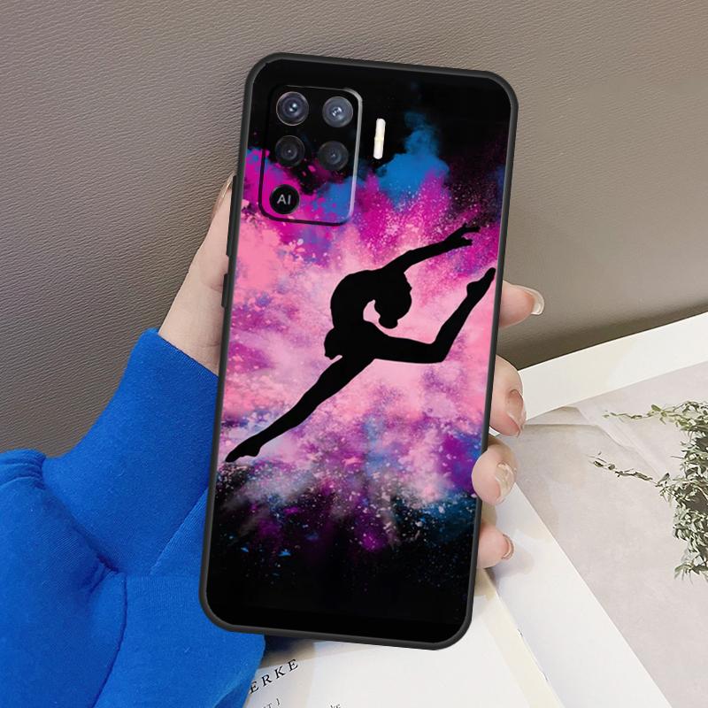 Gymnastics Oil Painting For OPPO Find X3 X5 Pro A9 A5 A31 2020 A15 A16 A52 A72 A1K A83 A91 A54 A74 A94 A53S Case