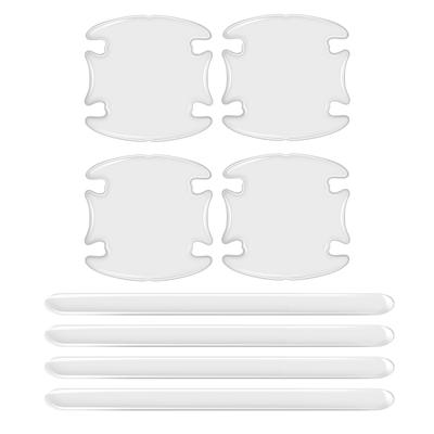 Invisible Transparent Car Door Handle Bowl Scratch Protective Stickers Silicon Rearview Mirror Anti-collision Protection Strip