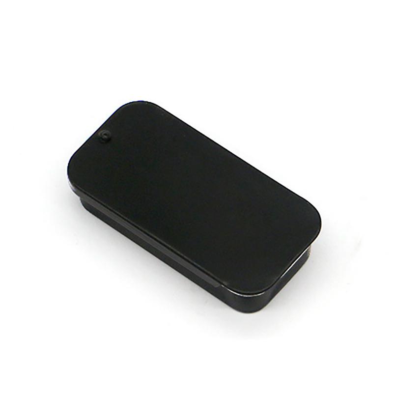 1PCS Small Empty Metal Tin Silver Black Rectangular Flip Storage Box Case Organizer for Money Coin Candy Key Container Jar Cans