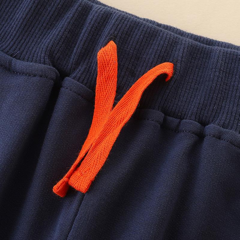 New Children's Fashionable And Casual Leg Tied Multi Pocket Pants Solid Color Casual Pants