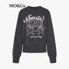 MO&Co. Damen Pullover 100% Wolle Cartoon