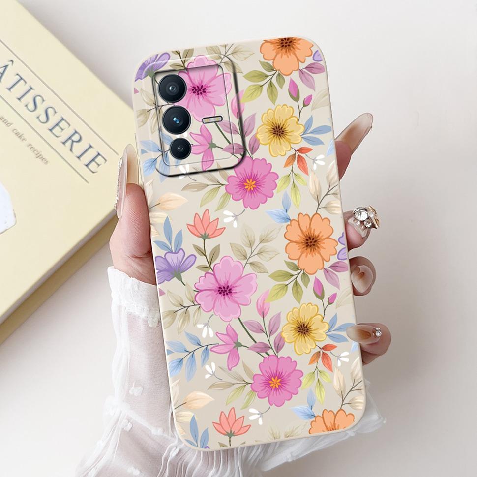 For Vivo V23 5G Case Soft Silicone Cute Patterned Cover Phone Cases For Vivo V 23 V23 V2130 V2303 Back Cover Funda ShockProof