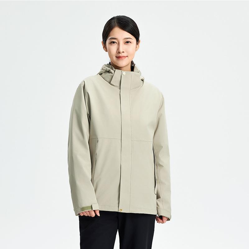 Outdoor Jacket Men's Three-in-one Down Liner Windproof Waterproof Jacket Warm Casual Wear Women