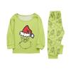 Print Cute Family Set Pajamas, Home Clothes, Family Set Long Sleeve Top Pants Set