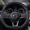 D Shape Steering Wheel Cover PU Leather for Nissan Rogue /Rogue Sport 2016 2017 2018 X-Trail 2017- Car Styling