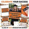 Graduation Banner Class of 2026 Graduation Party Decoration Banner Congrats Graduates Photo Prop Banner for Graduation Ceremony