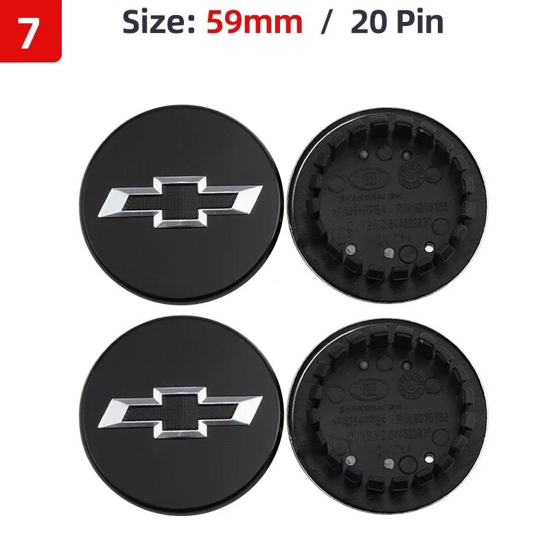 4pcs 53mm 58mm 59mm 64mm Car Wheel Center Hub Caps Cover Decor Sticker For Chevrolet Cruze Malibu Sail Equinox AVEO Lova RV