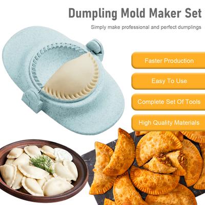 Dumpling Press Mould Set with Dough Cutter and Stainless Steel Dumpling Machine Safety Empanadas Press Mould Kitchen Tools