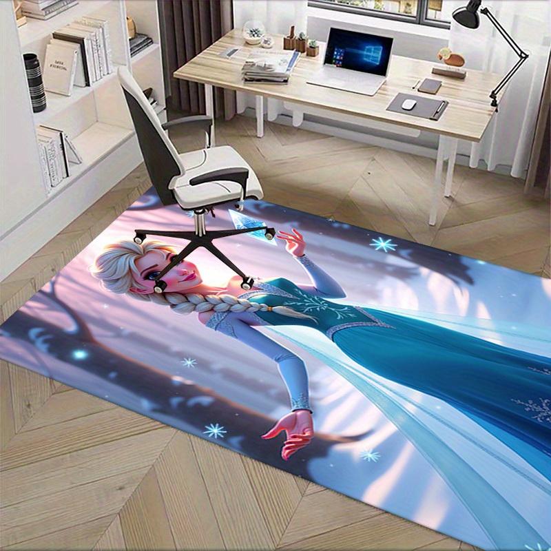 3D Printed Elsa,Frozen,Snowflake Anti-Slip Rug - Machine Washable Office Rug for Living Room, Bedroom, Office - Multiple Sizes