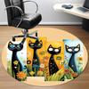 1PC Cat Garden Office Round Area Rug,  Mat Suitable ForOffice, Under Office Chairs Bedroom Living Room Home Decor, Room Deco