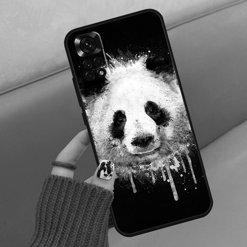 Cartoon Cute Panda Bear Case For Xiaomi Redmi Note 14 13 12 10 11 15 Pro Plus Cover For Redmi 15 15C 13C 10C 12C 14C