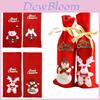 Festive Santa Wine Bottle Bag Cover For Merry Christmas Dinner Party Decor