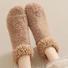 Yousheng Fluffy Winter Ankle Socks Women Fuzzy Slipper Socks with Grips Plush Warm Non-slip Low Cut Socks for Home Lounging