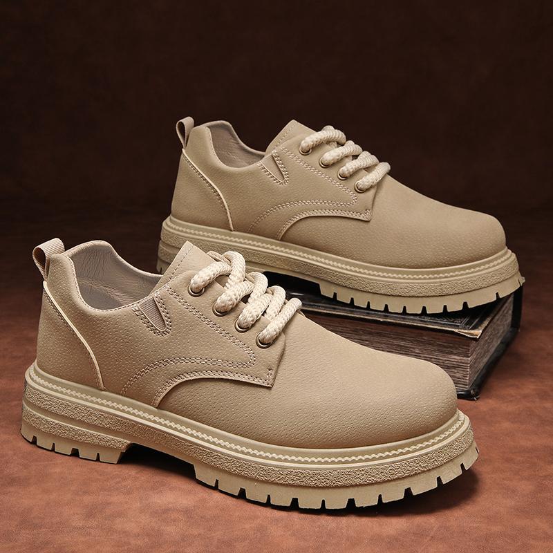 Høy Kvalitet 2024 Herre Casual Lær Business Verktøysko Komfortable Tykksålede Italienske Herresko Sklisikre Utendørs Oxford Sko