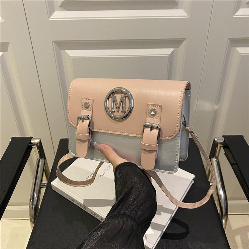 Women's Contrasting Color Small Bag Spring and Summer New Shoulder Messenger Bag Commuting To Work Simple Messenger Bag