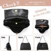 NICOLE & DORIS Women's Popular Handbag, Black Shoulder Bag, 2-Way, Double-Layer Design, Large Capacity, Perfect for School Entrance Ceremonies and